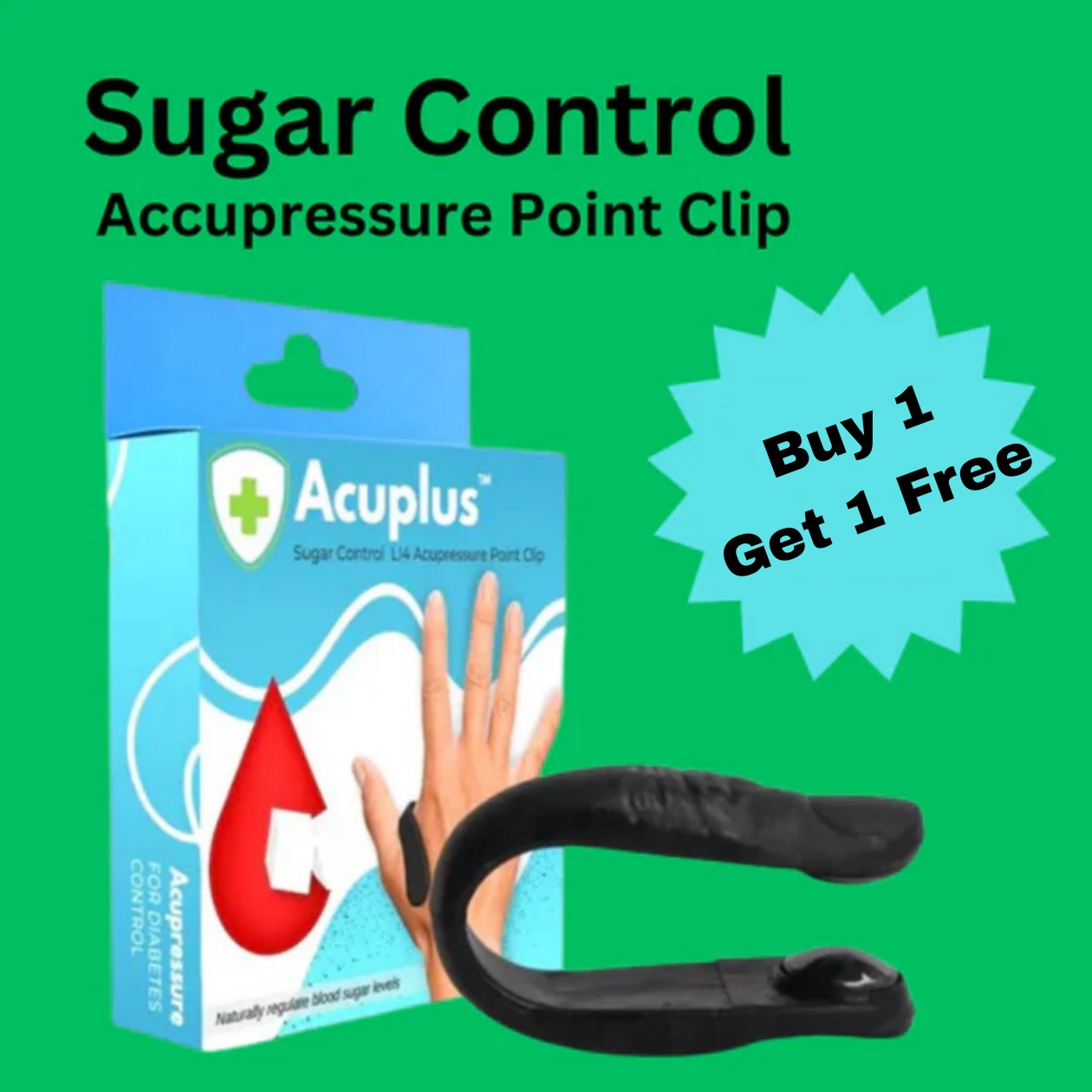 Sugar Control LI4 Acupressure Point Clip - Buy 1 Get 1 FREE